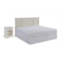 Seaside Lodge White King Headboard And Night Stand By Home Styles