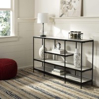 Safavieh Home Petra Beige And Matte Black 3-Tier Console Table