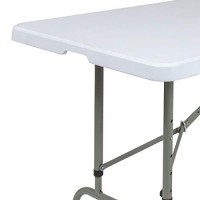 Flash Furniture Kathryn 8-Foot Height Adjustable Granite White Plastic Folding Table