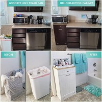 Northwood Calliger Tilt Out Trash Bin Cabinet Or Laundry Hamper Solid Workmanship And New 2022 Design Cuts Assembly Time In Half Hide Ugly Trash, Add Countertop Space, Keep Pets Out