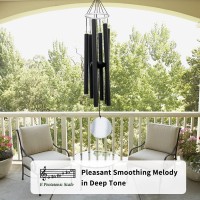 Astarin Wind Chimes Outdoor Large Deep Tone,36 Inch Large Wind Chimes For Outside Tuned Relaxing Soothing Low Bass,Memorial Wind Chimes Sympathy For Mom Dad,Black