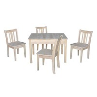 International Concepts Table With 4 San Remo Juvenile Chairs Unfinished