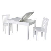 International Concepts Table With 2 Mission Juvenile Chairs, White