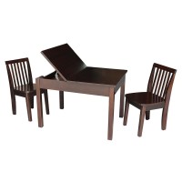International Concepts Table With 2 Mission Juvenile Chairs Rich Mocha