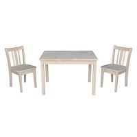 International Concepts Table With 2 San Remo Juvenile Chairs Unfinished