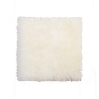 Homeroots 17 X 17 Natural Sheepskin Chair Seat Cover