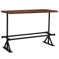 Vidaxl Bar Table Solid Reclaimed Wood Dark Brown 59.1X27.6X42.1