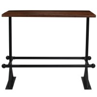 Vidaxl Bar Table Solid Reclaimed Wood Dark Brown 59.1X27.6X42.1