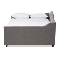 Baxton Studio Eliza Tufted Queen Daybed In Grey