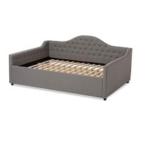 Baxton Studio Eliza Tufted Queen Daybed In Grey