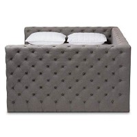 Baxton Studio Anabella Modern And Contemporary Grey Fabric Upholstered Queen Size Daybed