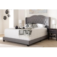 Baxton Studio Aden Modern And Contemporary Grey Fabric Upholstered Full Size Bed