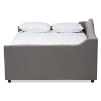 Baxton Studio Eliza Modern And Contemporary Grey Fabric Upholstered Full Size Daybed