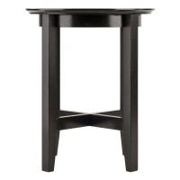 Toby Round Accent End Table, Espresso(D0102Hahw17.)