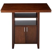 Winsome Albany High Dining Table, Walnut, 29.92 In X 41.73 In X 35.83 In