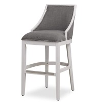 American Woodcrafters Lanie 30 Bar Stool In Off White And Gray
