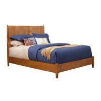 Benjara Benzara Wooden Standard King Panel Bed, Brown,