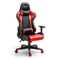 Polar Aurora Gaming Chair Racing Computer Chairs High Back Video Game Chair Adjustable Executive Ergonomic Swivel Gamer Chair Red