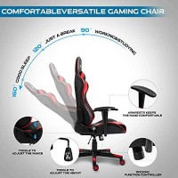 Polar Aurora Gaming Chair Racing Computer Chairs High Back Video Game Chair Adjustable Executive Ergonomic Swivel Gamer Chair Red