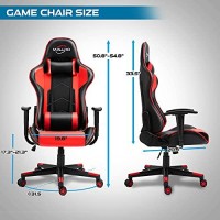 Polar Aurora Gaming Chair Racing Computer Chairs High Back Video Game Chair Adjustable Executive Ergonomic Swivel Gamer Chair Red