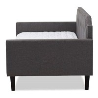 Baxton Studio Packer Modern And Contemporary Grey Fabric Upholstered Twin Size Sofa Daybed