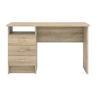 Tvilum Whitman Desk With 3 Drawers, Oak Structure