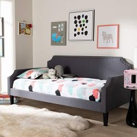 Baxton Studio Walden Modern And Contemporary Grey Fabric Upholstered Twin Size Sofa Daybed