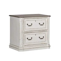 Liberty Furniture Industries Magnolia Manor Jr Executive Media Lateral File, W34 X D22 X H31, White