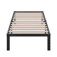 Ziyoo Twin Xl Bed Frame, 14 Inches High, 3 Wide Wood Slats With 2500 Pounds Support For Mattress, No Box Spring Needed, Noise Free, Easy Assembly