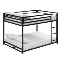 Dhp Miles Metal Bunk Bed, Black, Full Over Full