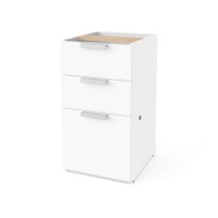 Bestar Pro-Concept Plus Add-On Pedestal With 3 Drawers, White