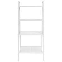 Vidaxl Ladder Bookcase 4 Tiers Metal White