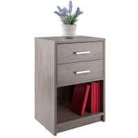 Winsome Wood Molina Accent Table, Ash Gray