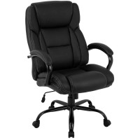Big And Tall Office Chair 500Lbs  Desk Chair Ergonomic Computer Chair High Back Pu Executive Chair With Lumbar Support Headrest Swivel Chair For