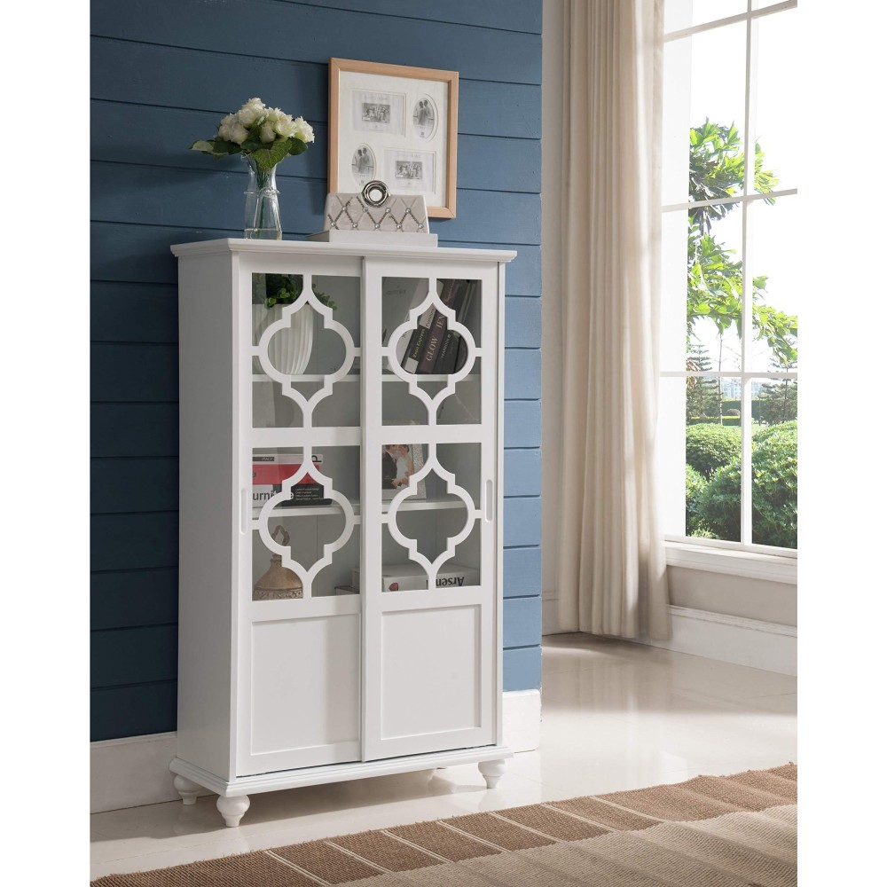 K & B Furniture K And B Furniture Co Inc Curio Cabinet White