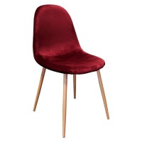 Best Master Furniture Morgan Velvet Side Chairs - Set Of 4, Burgundy