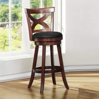 Inspire Q Crosby Crry X-Back 29-Inch Swivel High Back Barstool By Classic - 29 Barstool