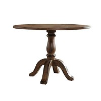 Best Master Furniture 42 In Round Dining Table, Vintage Brown