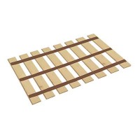 Full Size Wood Bed Slats - Cut To The Custom Bed Width Of Your Choice Attached With Three Heavy Duty Thick Brown Straps-Help Support Your Box Spring And Mattress (55 Wide)