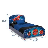 Delta Children Upholstered Twin Bed, Marvel Spider-Man-