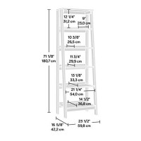 Sauder Trestle 5-Shelf Bookcase, Chalked Chestnut Finish