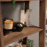 Sauder Trestle 5-Shelf Bookcase, Vintage Oak Finish