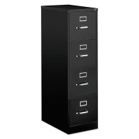 Oif Vf1552Bl Four-Drawer Economy Vertical File Cabinet, Letter, 15W X 25D X 52H, Black