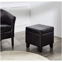 First Hill Fhw Living Storage Ottoman, Small, Black