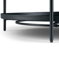 Simplihome Monet Industrial 32 Inch Wide Metal Coffee Table In Black, For The Living Room And Family Room