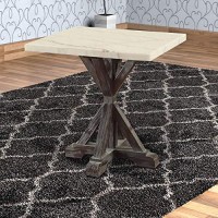 Benjara, White And Brown Benzara Wooden End Table With Tri-Pod Base