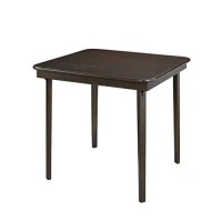 Meco Industries Stakmore Straight Edge Indoor Folding Table, Espresso, 32D X 32W X 295H In
