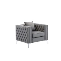 Lilola Home Lhf-89715-C Chair, Grey