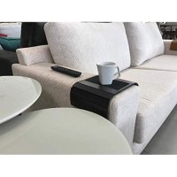 Meistar Global Sofa Couch Arm Tray Table With Eva Base. Weighted Sides. Fits Over Square Chair Arms. (Dark Brown)