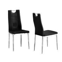 Best Master Furniture Crystal Dining Chairs Set Of 2, Black